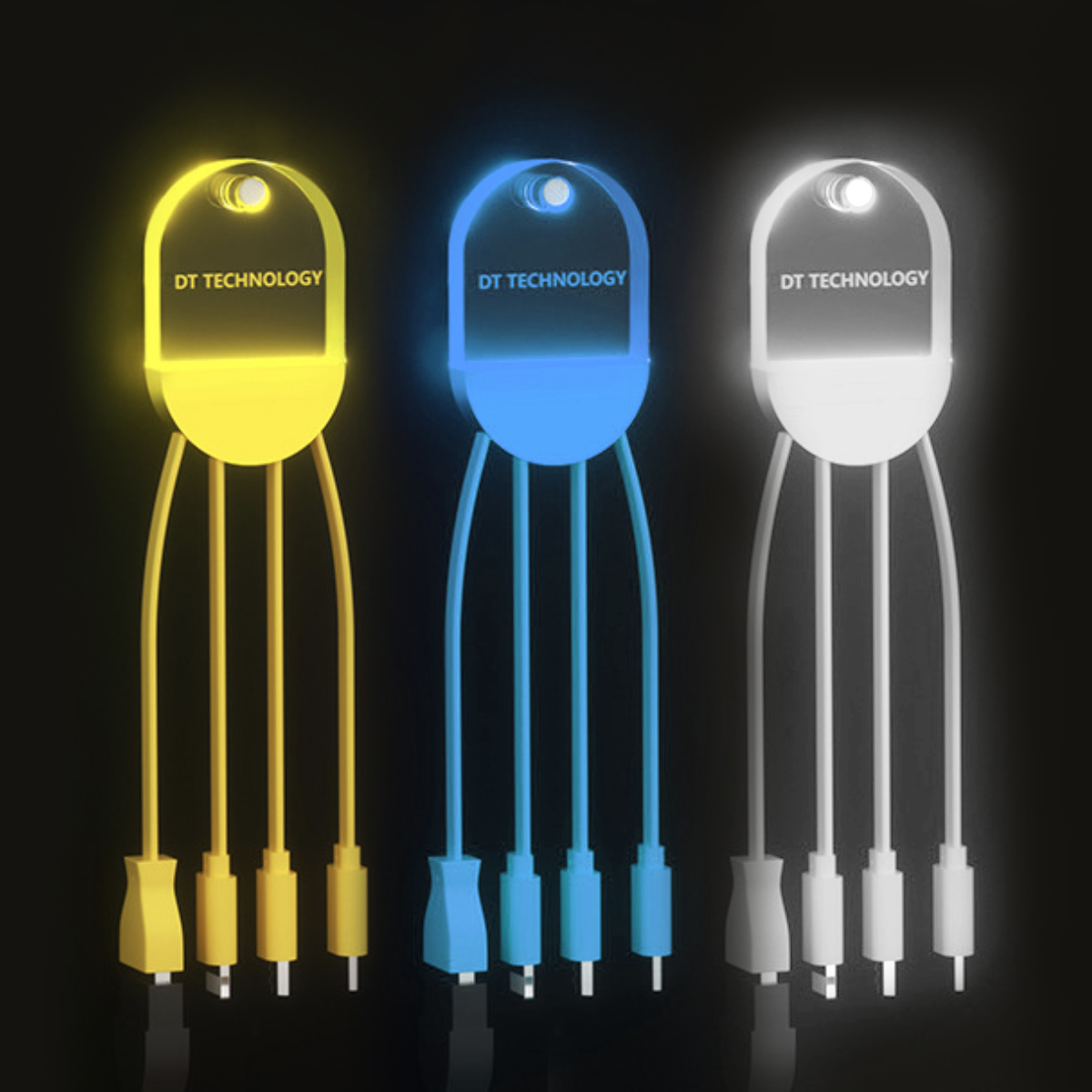 3-in-1 Charging Cable with LED Light